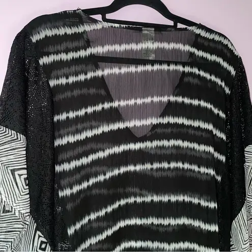 Swimsuits for All Kimono L Black Bikini Coverup Beach Pool Poncho Size L