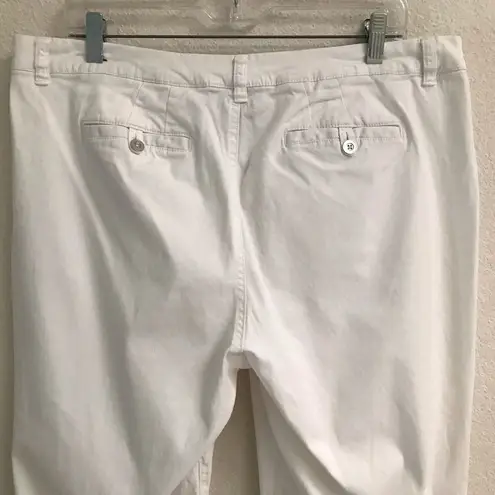 Lane Bryant  white cuffed pants 16