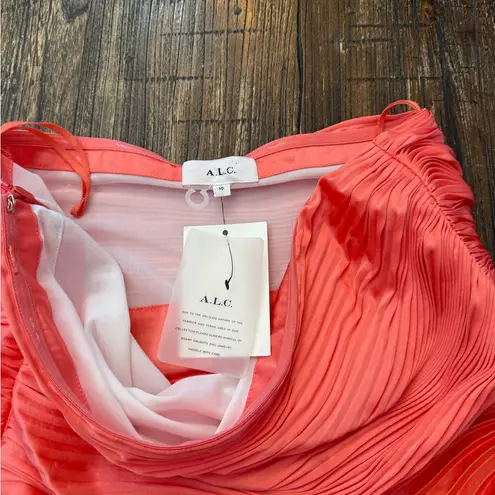 ALC Frank A.L.C. Bianca Strapless Coral Maxi Dress Size 10 NWT