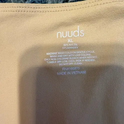 Nuuds oat scoop neck Long Sleeve Bodysuit Tan Size XL