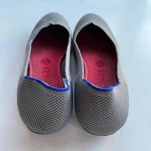 Rothy's Gray Rounded-Toe Flats Womens Size 9.5 Slip On Shoes