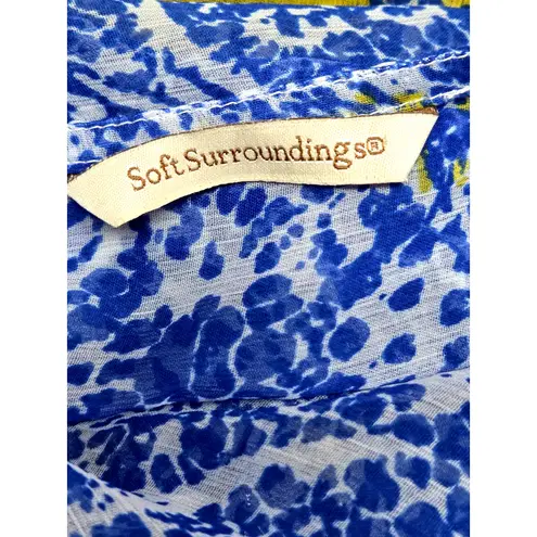 Soft Surroundings Sheer Beaded Blouse PL ā Italian Riviera Vibes, Swim Cover-Up