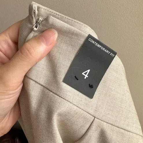 Amanda & Chelsea Pencil Skirt, Contemporary Fit Stretch Skirt, Stone, Size 4 NWT