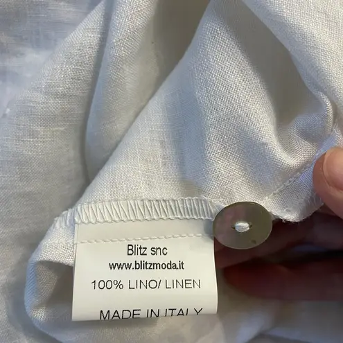 Puro Lino 100% Linen Italian Lagenlook Kimono Duster Coverup Dress