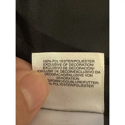 Evan Picone Black Label Blazer Womens 16 Blue/Black Lined 3/4 Sleeve Open Jacket