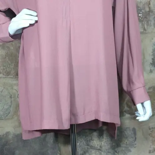 Gibson Latimer Blouse Purple Long Sleeve Oversized Woman's Size Medium - Image 4
