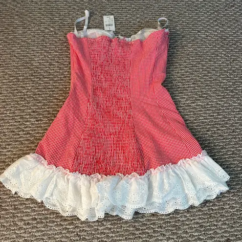 Red and White Gingham Dress