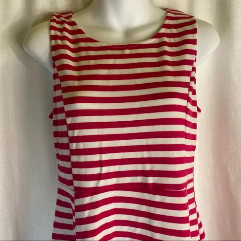 JJ basics Pink & White Stripe Dress Large