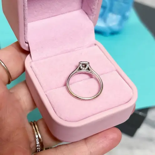 14KT White Gold Natural Mined Diamond Cushion Halo Engagement Ring Size 6