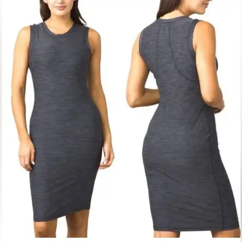 prAna Vertex Dress in Gray Graphite Athleisure Dress Sz Medium