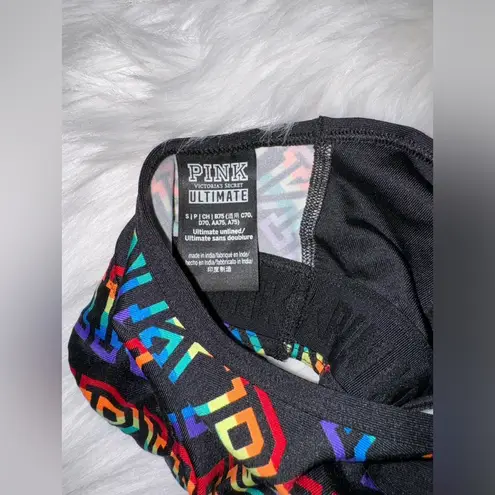 PINK - Victoria's Secret PINK Ultimate rainbow sports bra Small
