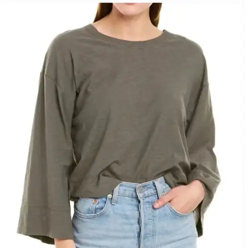 Nation Ltd Nation LTD Giselle Cropped Tee Small Gray Pima Cotton Size XS