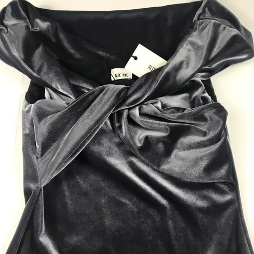 ALIX NYC Grove Twisted Bodysuit silver