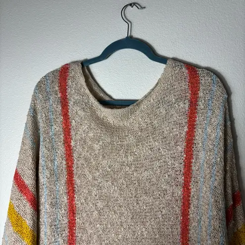 Dokotoo Womens Fall Crewneck 3/4 Sleeve Striped Lightweight Sweater size Large Red - Image 7