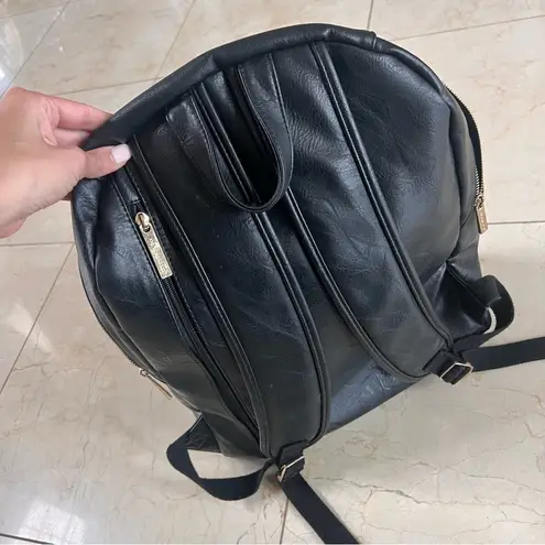 Pacific&Co The Honest Vegan Leather City Backpack/Diaper Bag Black Vegan Leather