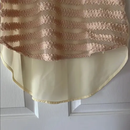 YA Los Angeles Cream Asymmetrical Ribbed Tank Top