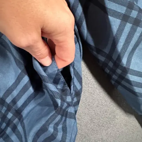 Sunderland of Scotland Cygnet Ladies L Blue Plaid Pullover Weatherbeater 1/4 Zip Size L