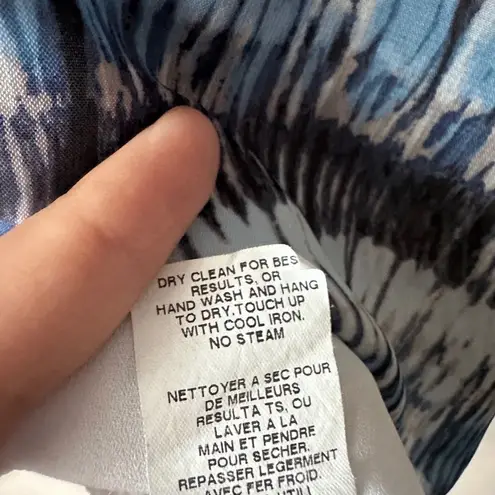 Karen Kane Blue Print Layered Hem Sleeveless Tank Top Women’s M