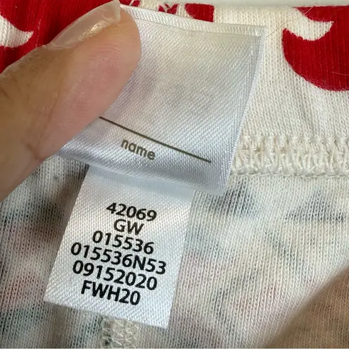 Hanna Andersson Adult Long John Pant Size Medium Dear Deer 42069 Red