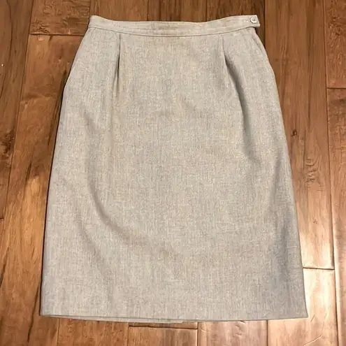 Pendleton Vintage Gray Wool  Pencil Skirt