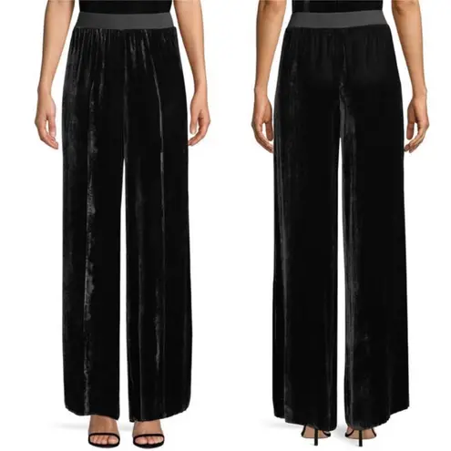 NWT ATM Anthony Thomas Melillo Velvet Wide Leg Pants in Baby Blue