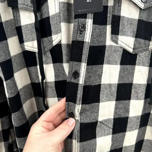 Risen Athena Black and White Plaid Jacket Size Medium NWT