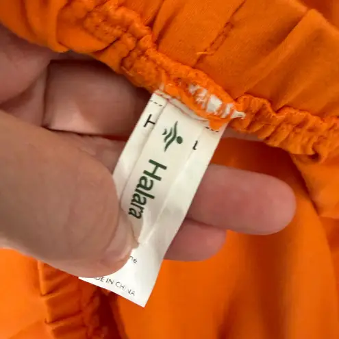 Halara Orange Wide Leg Cargo Pants Drawstring Pockets Lounge Casual Size L - Image 7