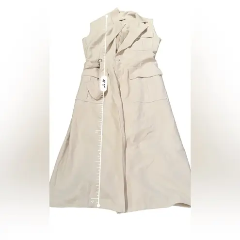 RTR Marina Moscone Collective Cream Long Wrap Vest Coat Sz M Size M