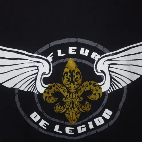 Next Level Apparel Cajun Creed S Fleur de Legion Short Sleeved Black Top - Image 4