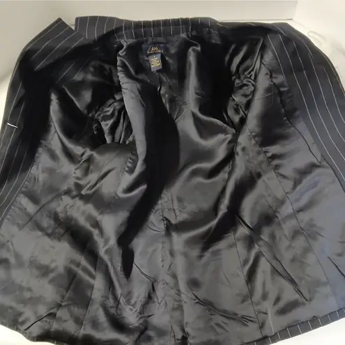 Brooks Brothers Wool Blazer Women's 6 Navy Striped Classic Suit Jacket Office