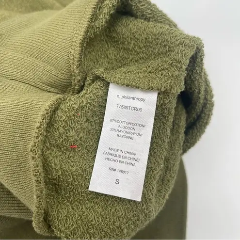 n:philanthropy Lucia Dress Olive Green Off the Shoulder Sweatshirt Small NWT