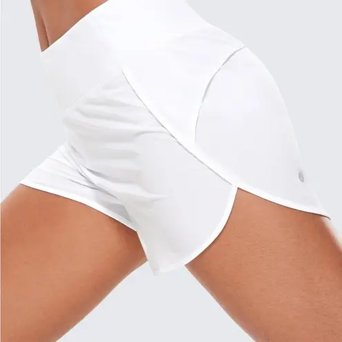 CRZ Yoga NWT  High Waisted Running Shorts 4'' Liner with Zipper Pocket Breathable