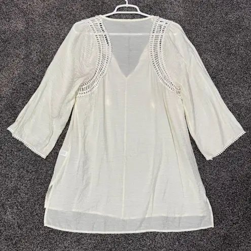 Robin Piccone Women's Off-White Swim Cover-Up Tunic Size S