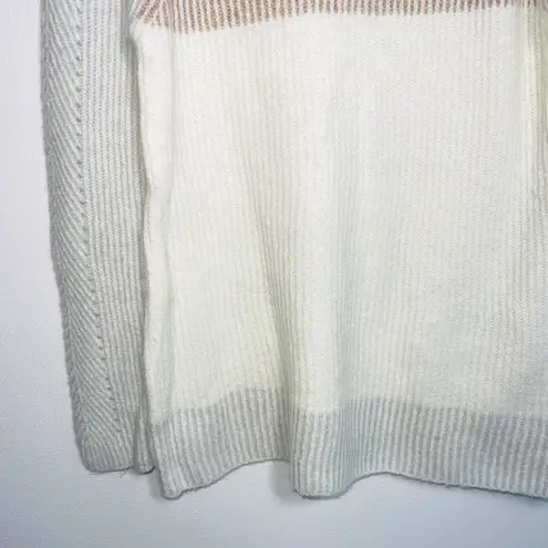 Dry Goods Staccato Cream Gray Tan Color Block Knit Sweater