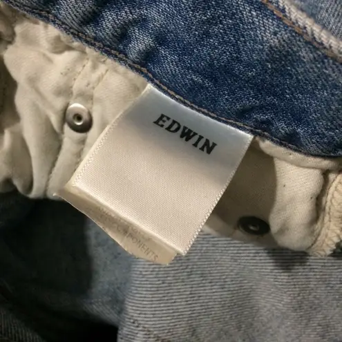 Edwin Cai Classic Straight Leg Denim Jeans in Blue Shield