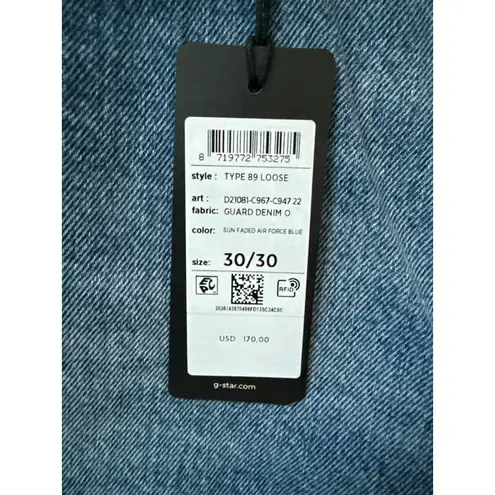G-Star RAW Type 89 Loose Real Boyfriend Jeans Sun Faded Air Force Blue Size 30