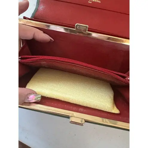 NWOT Roberta di Camerino Lulu Red Italian Leather Bi