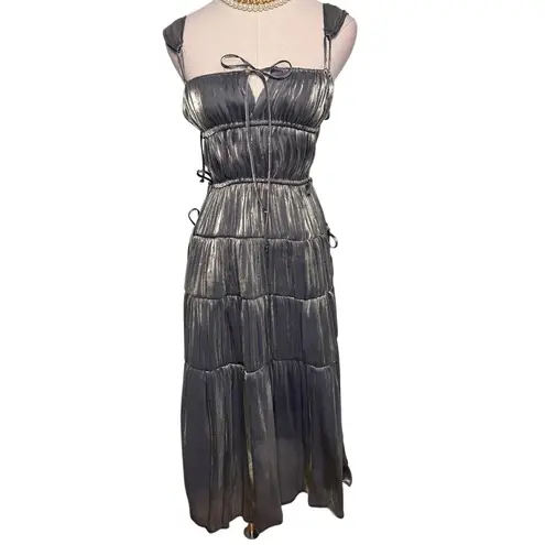 Ciao Lucia Tutti Dress Oyster silver gray polkadot polka dot size XS