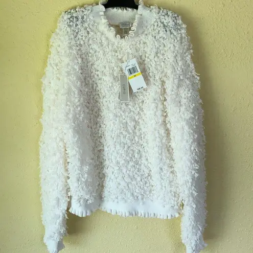 cupio Fancy Knit White frill Sweater M