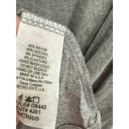 Mittoshop Grey Short Sleeve Round Neck Pockets Shirt Dress Women's Size Small S