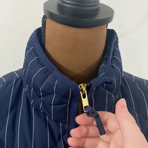 J.Crew  Excursion down feather fill quilted puffer pinstripe utility vest size S thumbnail 9