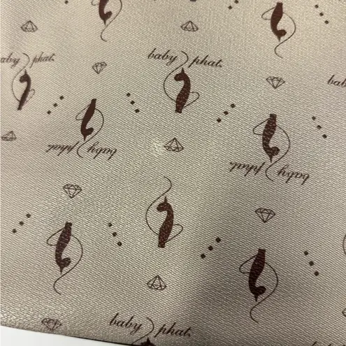 Baby Phat Vintage Logo Satchel Bag Brown Beige Y2K Purse