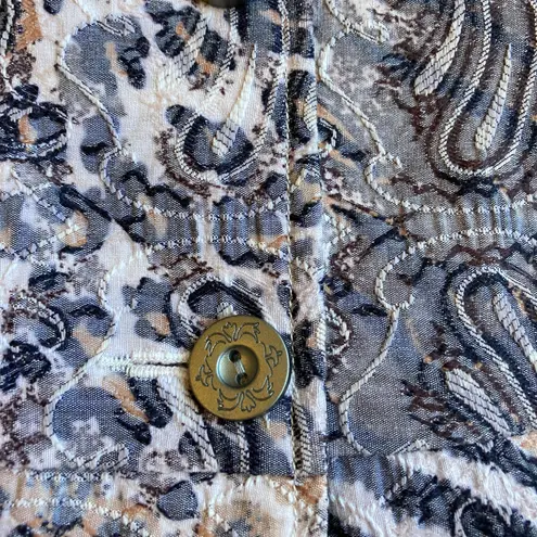 J. Bee Vintage Abstract Print Button Up Shirt Jacket Size L