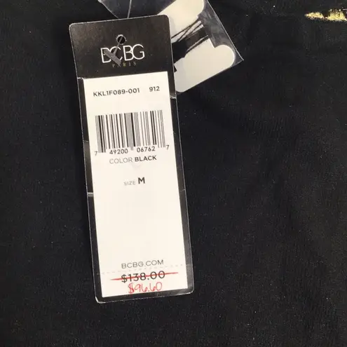 NWT BCBG Paris Black Mock Turtleneck Sweater Sz Medium