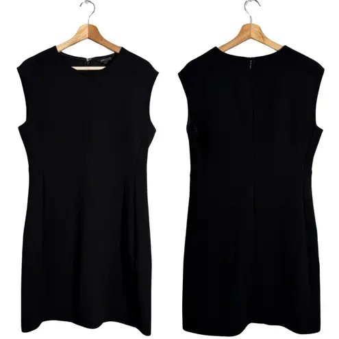 Club Monaco Sculptural Mini Dress Women's 10 Black Minimalist Neutral LBD Career