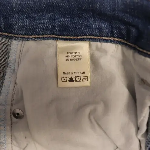 SNEAK PEEK Denim Shorts Distressed High Rise, Size S Blue