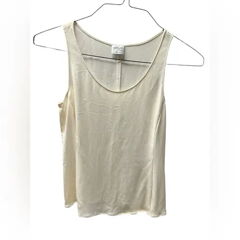 Armani Collezioni Silk Blend Scoop Neck Camisole | Italian Luxury Tank Top Small