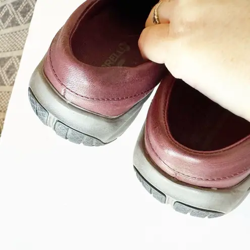 Merrell Encore Pleat Wine Slip-On Loafers Minimalist Comfort Casual Women's Sz 6