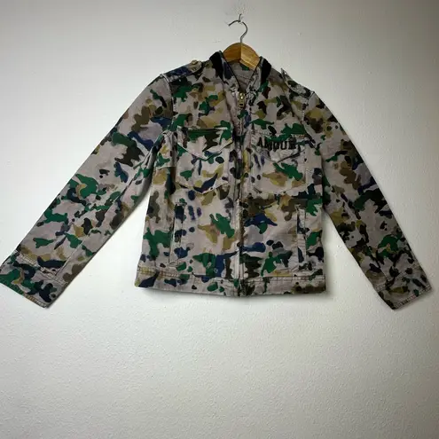 Zadig & Voltaire Kavy Watercolor Camo Jacket Size XS
