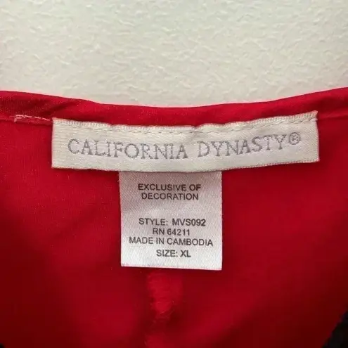 Vintage‎ California Dynasty Slip Dress Red Size XL